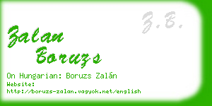 zalan boruzs business card